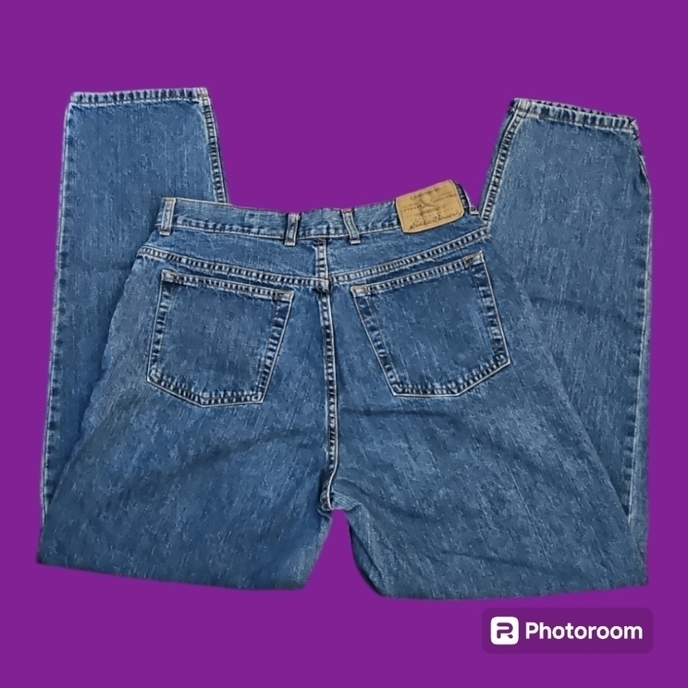 Vtg EDDIE BAUER 1980s Tapered Leg High Rise Baggy Baddie Jeans 31 x 30